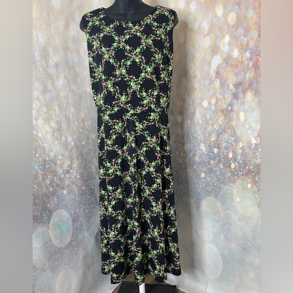 Charter Club Knit Floral Lattice Fit & Flare Dress
Size XL